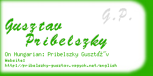 gusztav pribelszky business card